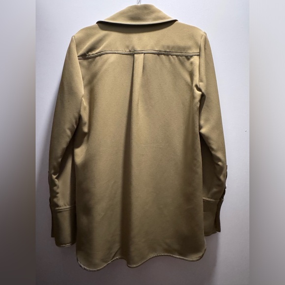 STINE GOYA JAMES CADY BUTTON UP LONG SLEEVE SHIRT IN ARMY GREEN BROWN SIZE SMALL - Picture 4 of 9